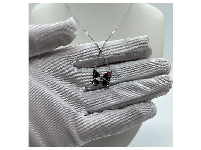 Collana De Beers Portraits of Nature Farfalla in Oro Bianco Argento - vista 3