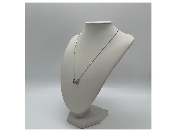Collana De Beers Portraits of Nature Farfalla in Oro Bianco Argento - vista 6