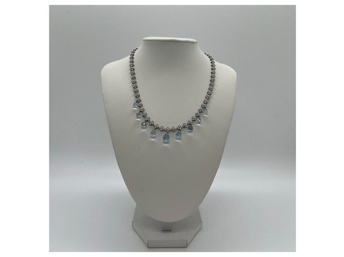 Collana Tiffany & Co. Crochet Sunburst Lace in Diamanti Argento - vista 2