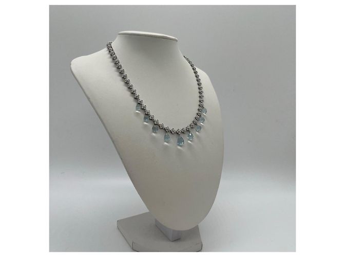Collana Tiffany & Co. Crochet Sunburst Lace in Diamanti Argento - vista 3