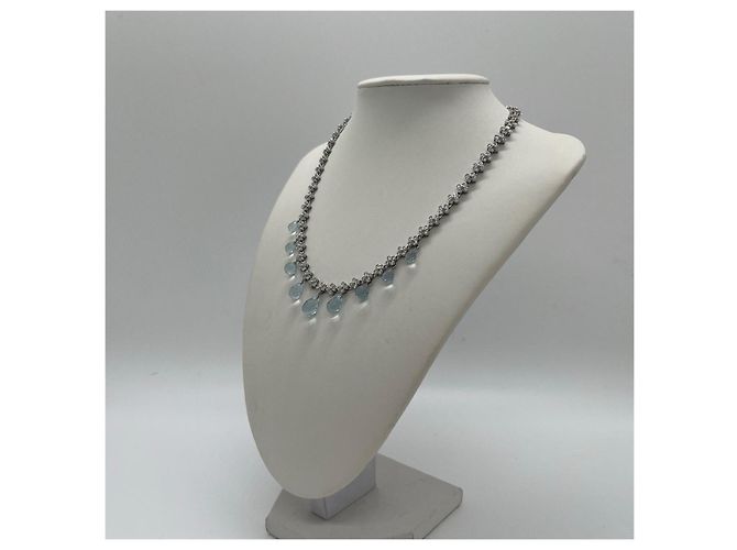 Collana Tiffany & Co. Crochet Sunburst Lace in Diamanti Argento - vista 4