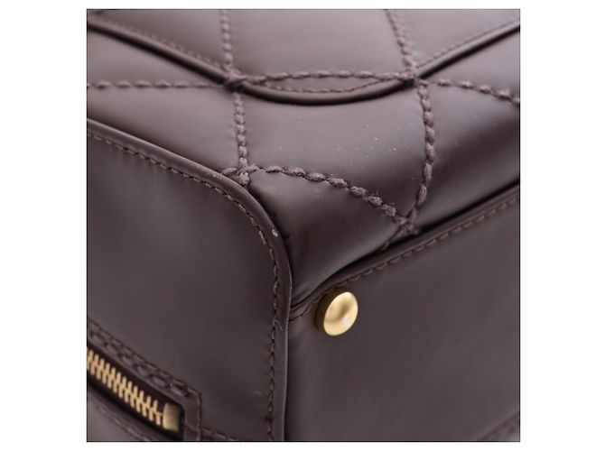 Borsa Chanel Wild Stitch in Bordeaux Bordò - vista 10