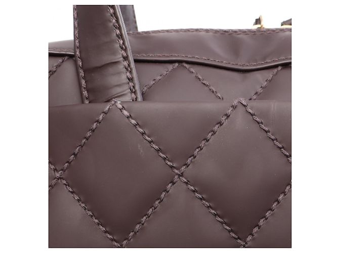 Borsa Chanel Wild Stitch in Bordeaux Bordò - vista 12