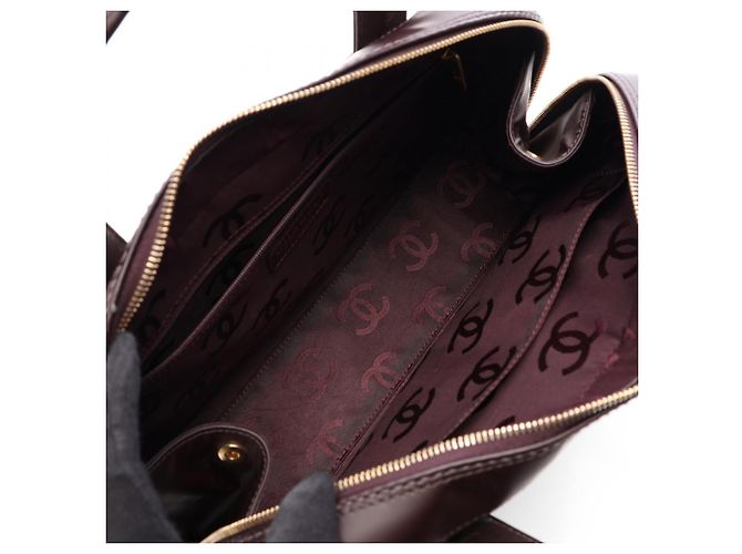 Borsa Chanel Wild Stitch in Bordeaux Bordò - vista 3
