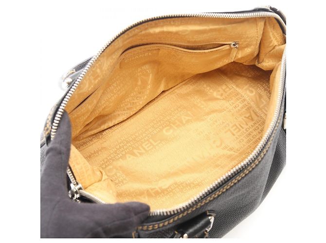 Borsa Tote Chanel in pelle nera Nero - vista 3