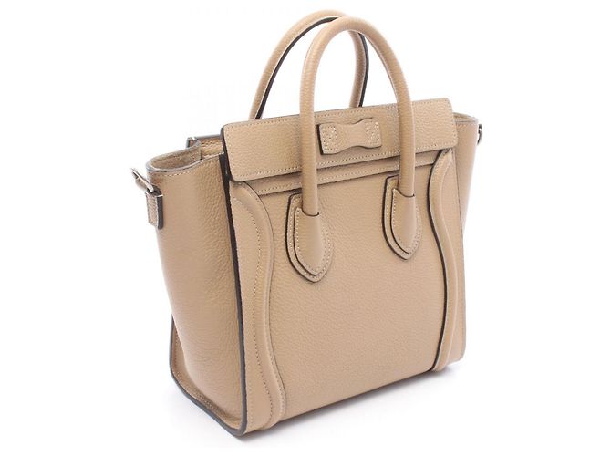 Céline Borsa a 2 vie Celine Luggage Nano Shopper Beige - vista 2