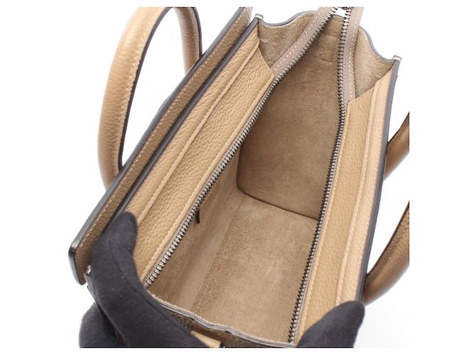 Céline Borsa a 2 vie Celine Luggage Nano Shopper Beige - vista 3