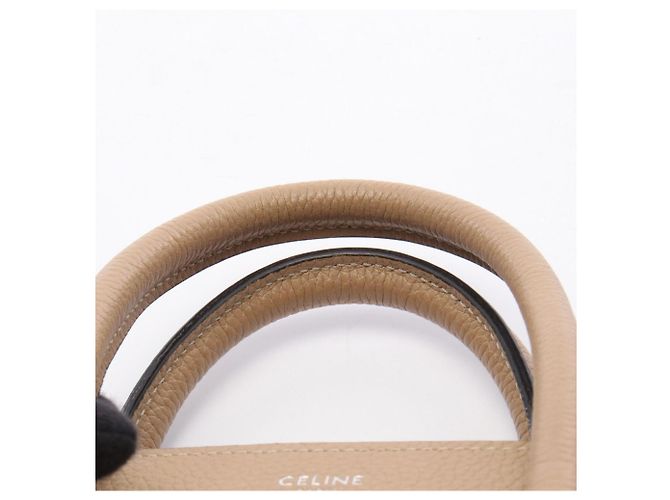 Céline Borsa a 2 vie Celine Luggage Nano Shopper Beige - vista 6