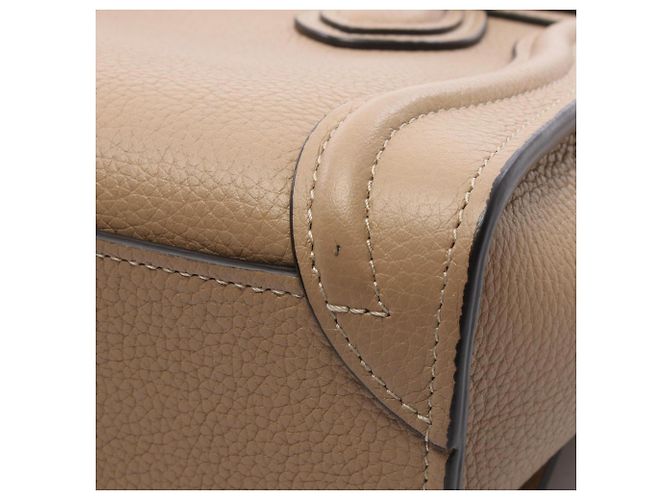 Céline Borsa a 2 vie Celine Luggage Nano Shopper Beige - vista 7