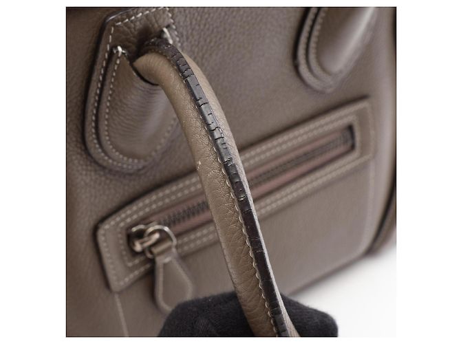 Céline Borsa Tote Celine Luggage Micro Shopper Marrone - vista 12