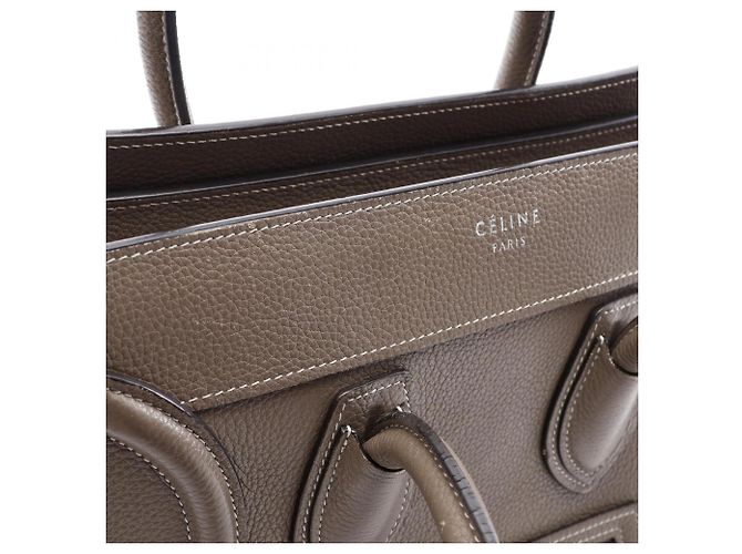 Céline Borsa Tote Celine Luggage Micro Shopper Marrone - vista 13