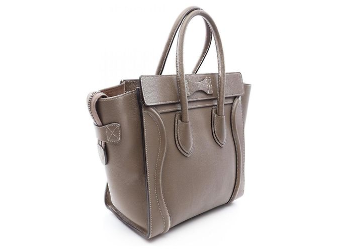 Céline Borsa Tote Celine Luggage Micro Shopper Marrone - vista 2