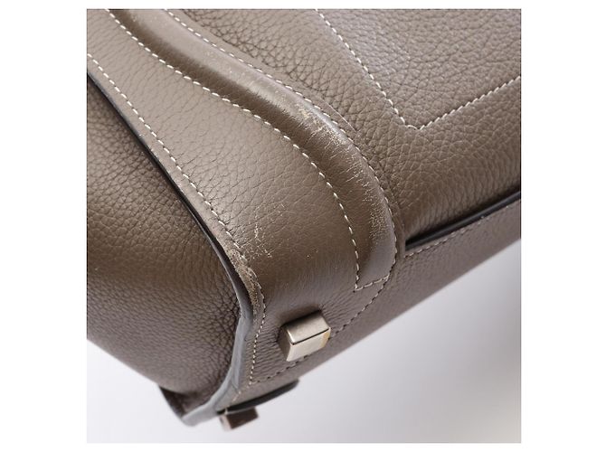 Céline Borsa Tote Celine Luggage Micro Shopper Marrone - vista 8