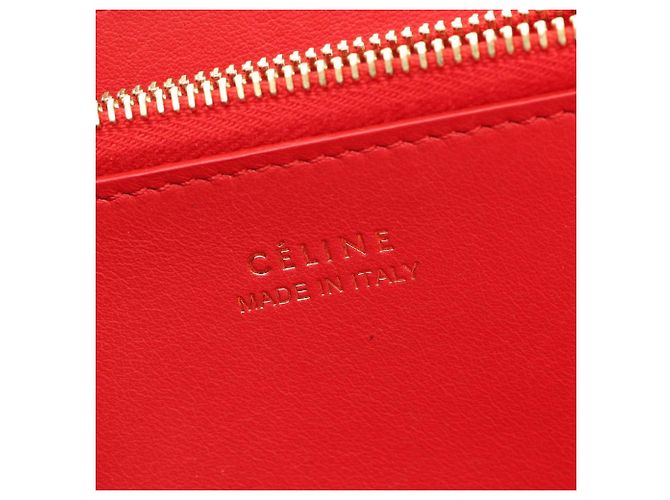 Céline Celine CELINE Round Long Wallet aus rotem Leder - Ansicht 4