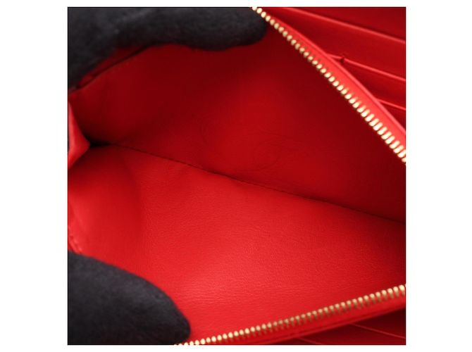 Céline Celine CELINE Round Long Wallet aus rotem Leder - Ansicht 5