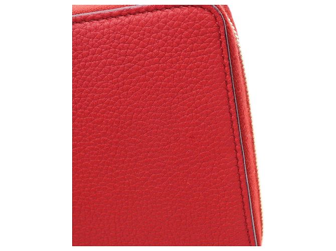 Céline Celine CELINE Round Long Wallet aus rotem Leder - Ansicht 6