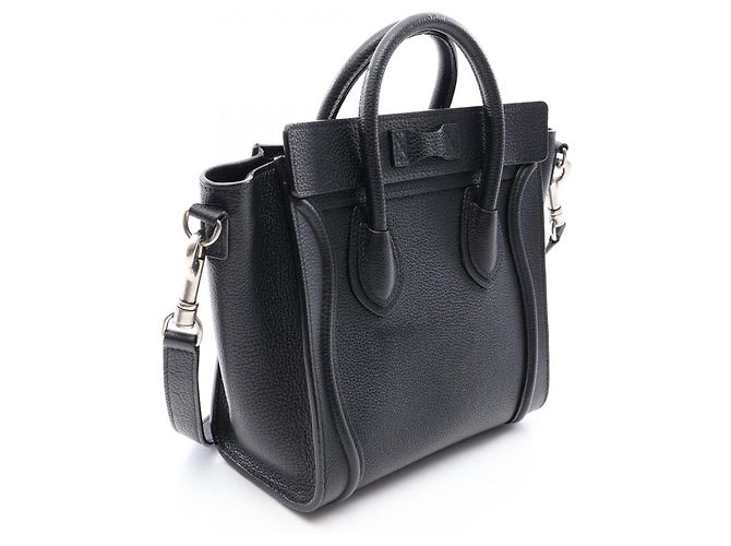 Céline Borsa Celine Luggage Nano Shopper Nero - vista 2