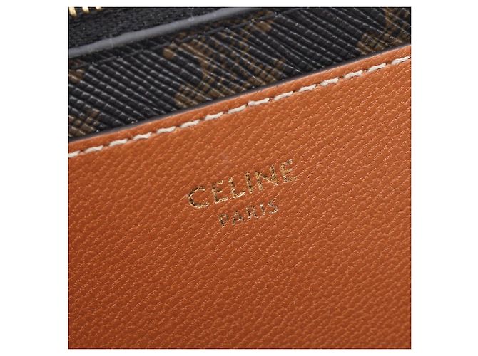 Céline Tarjetero Triomphe Celine Castaño Negro - vista 4