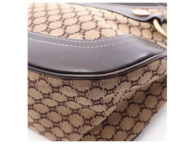 Céline Borsa a tracolla/Borsa a mano Celine Macadam Marrone Beige - vista 10
