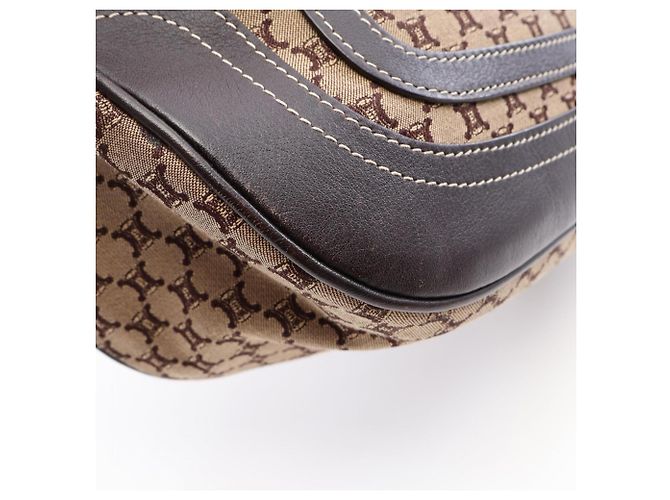 Céline Borsa a tracolla/Borsa a mano Celine Macadam Marrone Beige - vista 7