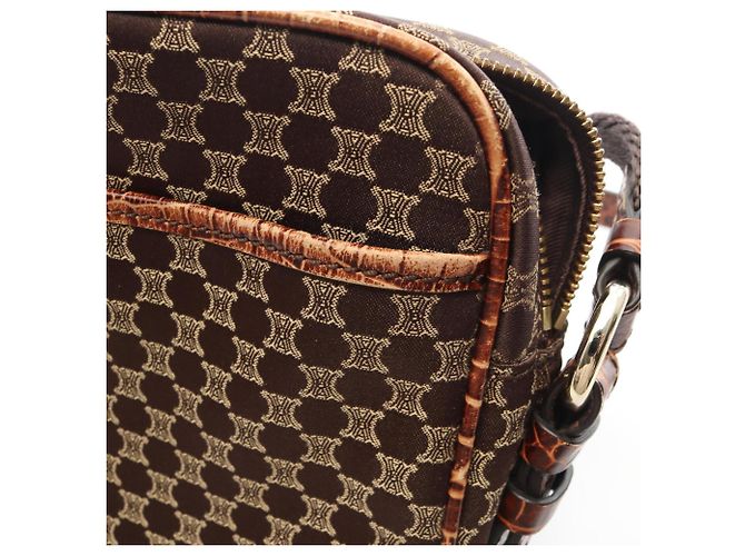 Céline Borsa a tracolla Celine Macadam goffrata Marrone - vista 10