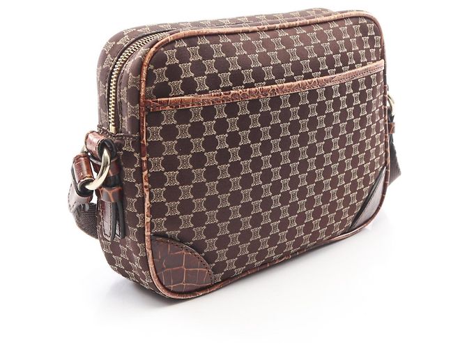 Céline Borsa a tracolla Celine Macadam goffrata Marrone - vista 2