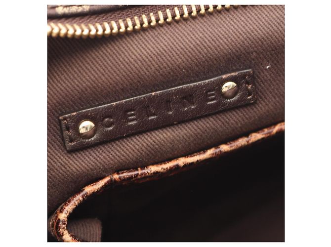 Céline Borsa a tracolla Celine Macadam goffrata Marrone - vista 4