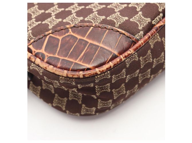 Céline Borsa a tracolla Celine Macadam goffrata Marrone - vista 5