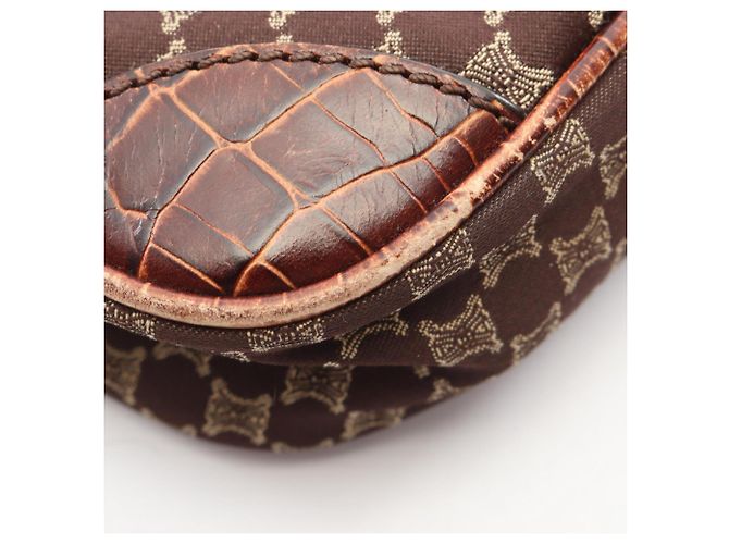 Céline Borsa a tracolla Celine Macadam goffrata Marrone - vista 6