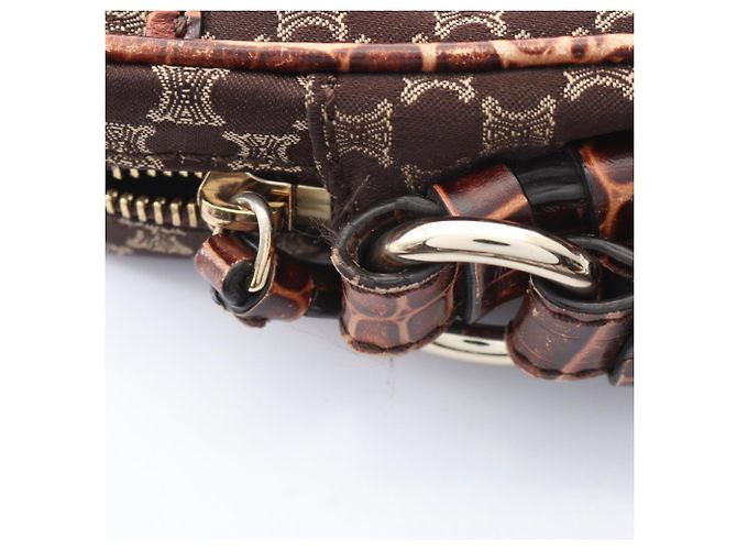 Céline Borsa a tracolla Celine Macadam goffrata Marrone - vista 7