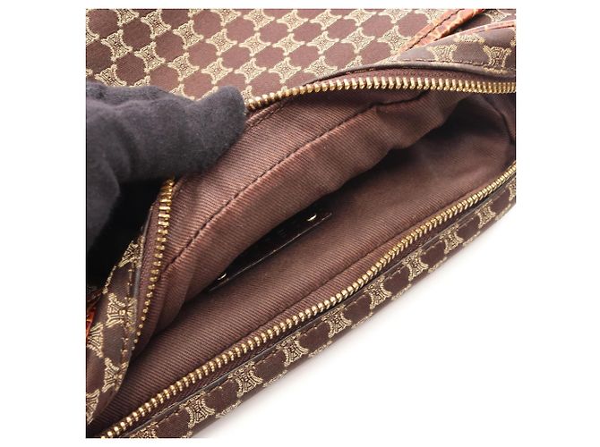 Céline Borsa a tracolla Celine Macadam goffrata Marrone - vista 8