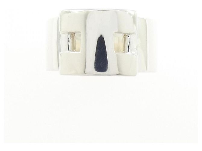 Ring Hermès Anello Hercules con fascia argentata Hermes - vista 2