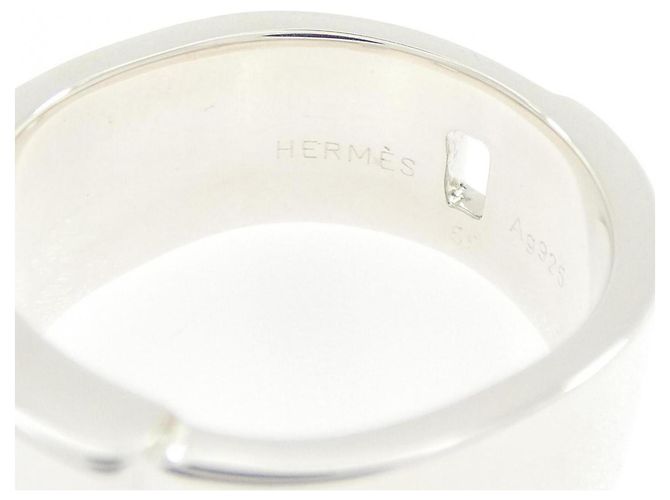Ring Hermès Anello Hercules con fascia argentata Hermes - vista 4