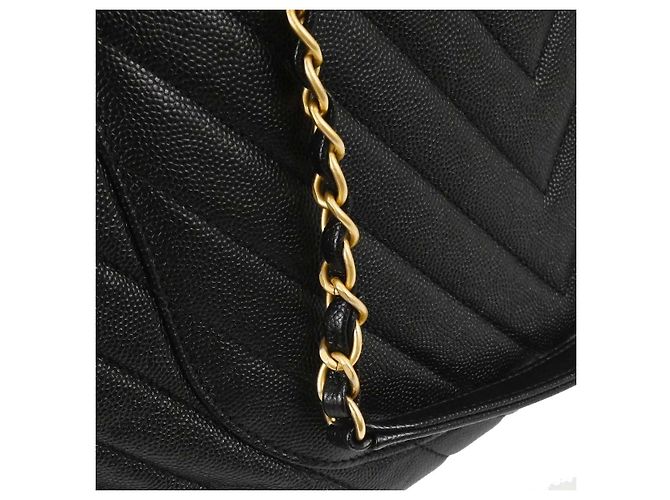 Chanel Shopping gesteppter Strick Pluto Glitter Large Schwarz - Ansicht 4