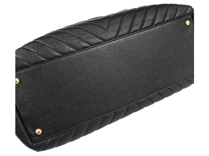 Chanel Shopping gesteppter Strick Pluto Glitter Large Schwarz - Ansicht 6