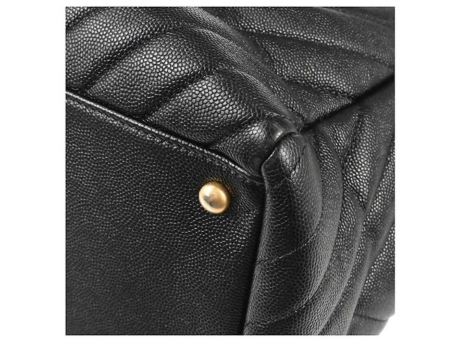 Chanel Shopping gesteppter Strick Pluto Glitter Large Schwarz - Ansicht 7