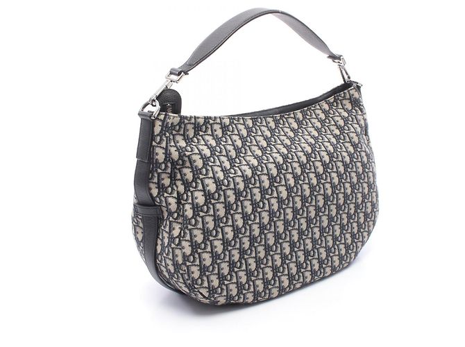 Borsa Saddle Christian Dior Beige Blu navy - vista 2