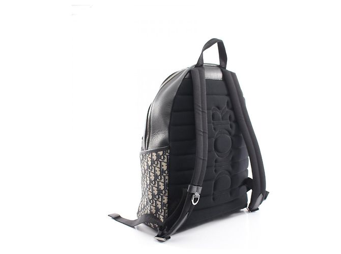 Zaino Christian Dior Dior Explorer Oblique Beige Blu navy - vista 2