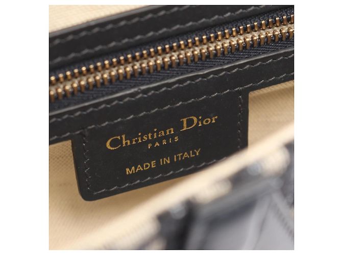 Borsa Saddle Christian Dior Beige Blu navy - vista 4