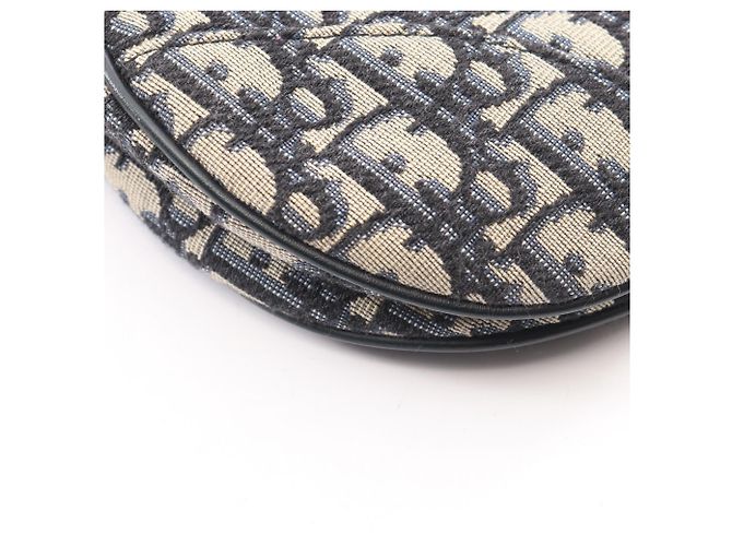 Borsa Saddle Christian Dior Beige Blu navy - vista 7