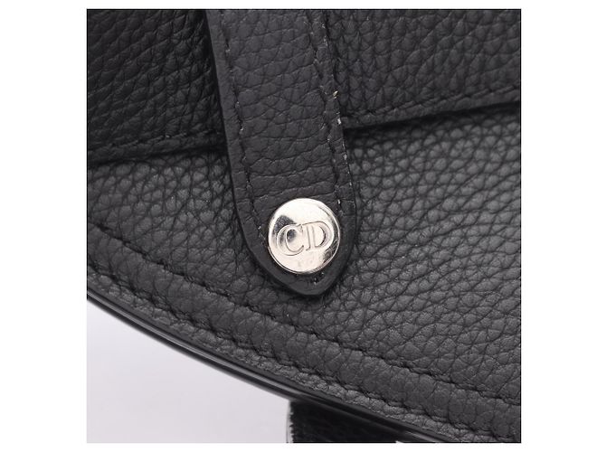 Borsa a tracolla Saddle di Christian Dior in pelle nera Nero - vista 10
