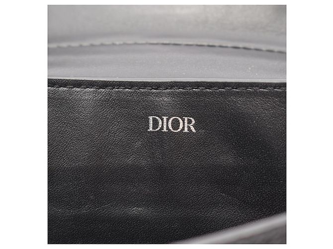 Borsa a tracolla Saddle di Christian Dior in pelle nera Nero - vista 4