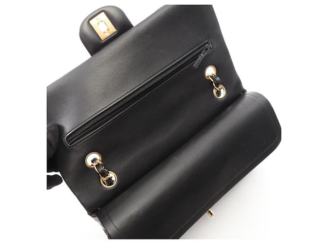 Borsa a Spalla Chanel Matelassé Double Flap Nero - vista 6
