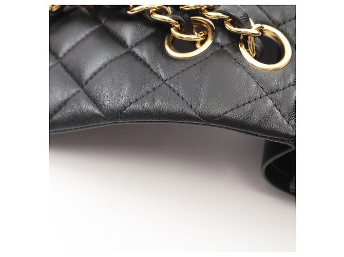 Borsa a Spalla Chanel Matelassé Double Flap Nero - vista 8