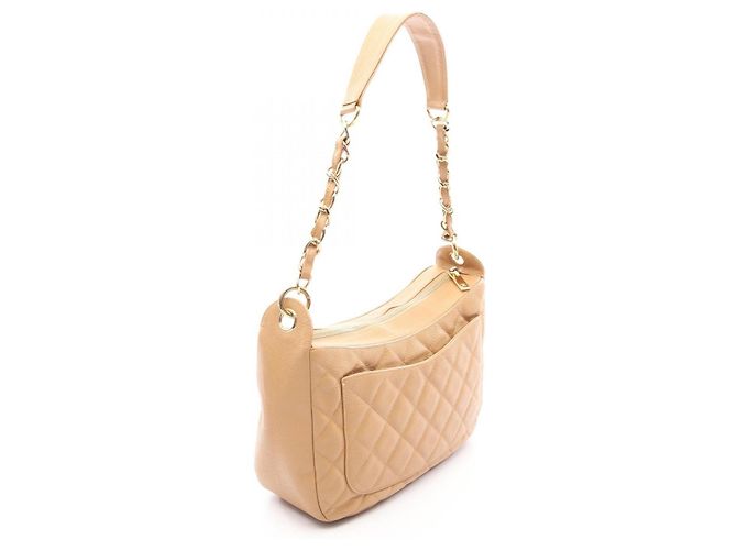 Borsa a Spalla Chanel Matelassé Beige - vista 2