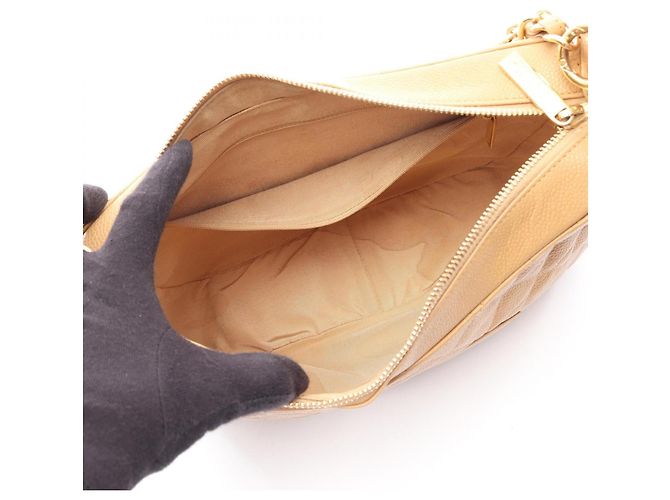 Borsa a Spalla Chanel Matelassé Beige - vista 3