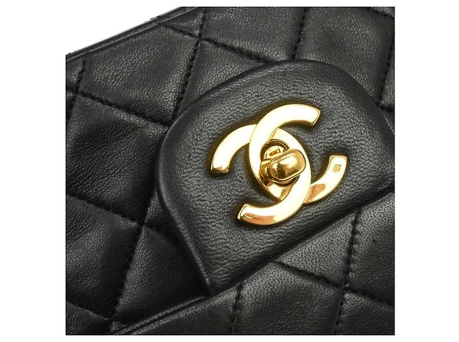 Chanel Timeless - Classic Double Flap Leather medium Preto - vista 7