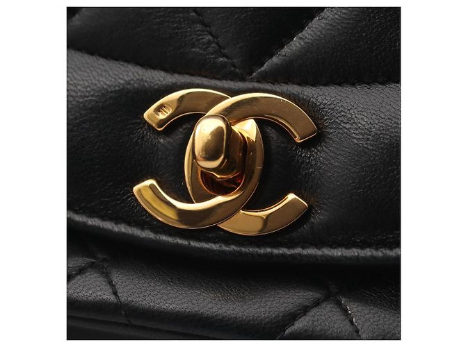 Borsa a Spalla Chanel Matelassé Diana Flap Nero - vista 11