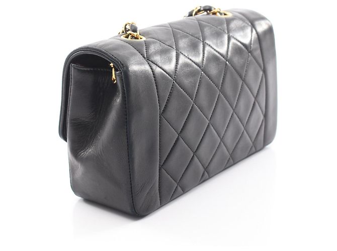 Borsa a Spalla Chanel Matelassé Diana Flap Nero - vista 2