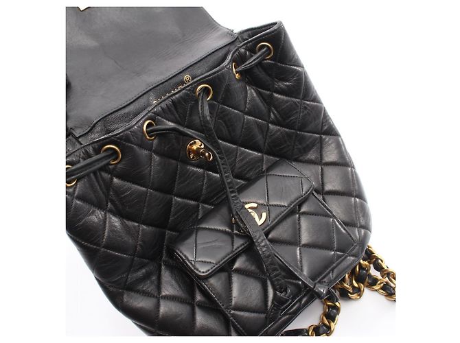 Zaino/Borsa Chanel Matelassé Turnlock Chain Nero - vista 11